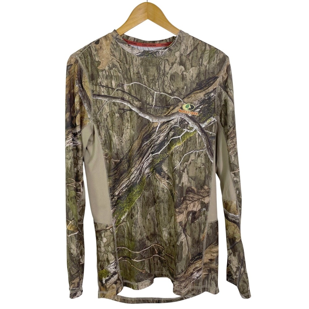 Mossy Oak Scent Control Shirt Tree Camo Men's S (34-36) Long Sleeve Base Layer